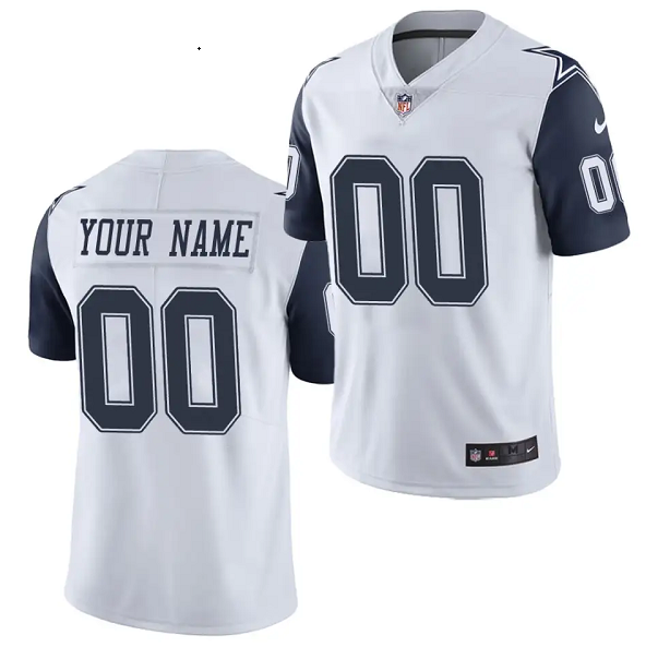 Men's Dallas Cowboys ACTIVE PLAYER Custom White Color Rush Limited Stitched Jersey Men's Dallas Cowboys ACTIVE PLAYER Custom White Color Rush Limited Stitched Jersey
